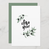 Olivenhaine | In Liebe Karte (Vorne/Hinten)
