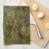 Olivenhaine mit Pickfiguren, Vincent van Gogh Geschirrtuch (Viertel Falte)