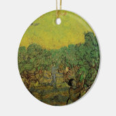 Olivenhaine mit Pickfiguren, Vincent van Gogh Keramik Ornament (Links)