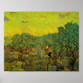 Olivenhaine mit Pickfiguren, Vincent van Gogh Poster (Vorne)