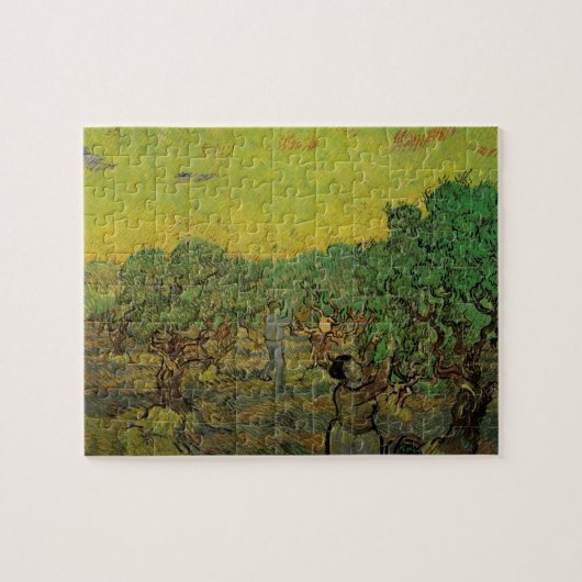 Olivenhaine mit Pickfiguren, Vincent van Gogh Puzzle (Horizontal)