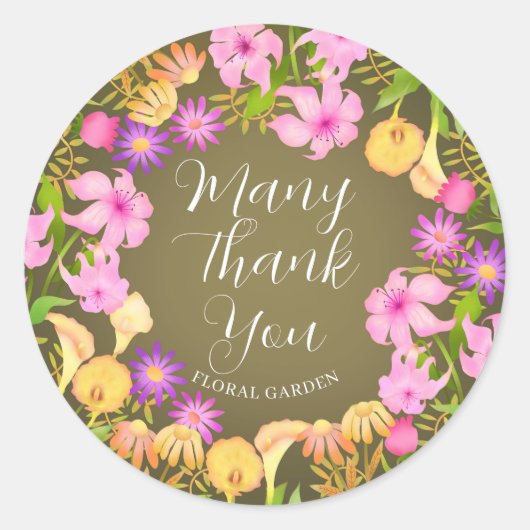 Olivenhaine Runder Aufkleber (Vorderseite)