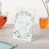 Olivenkranz in Aquarellfarbe begünstigt Schild (In SItu)