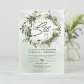 Olivenkränze, staubige, weiße Rosen, die wir noch  Einladung (Stehend Vorderseite)