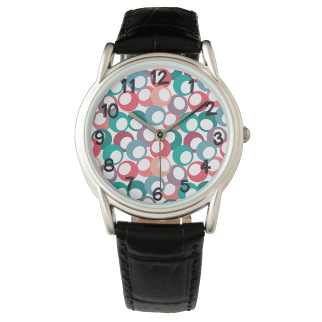 Olivenkreise Armbanduhr (Vorderseite)