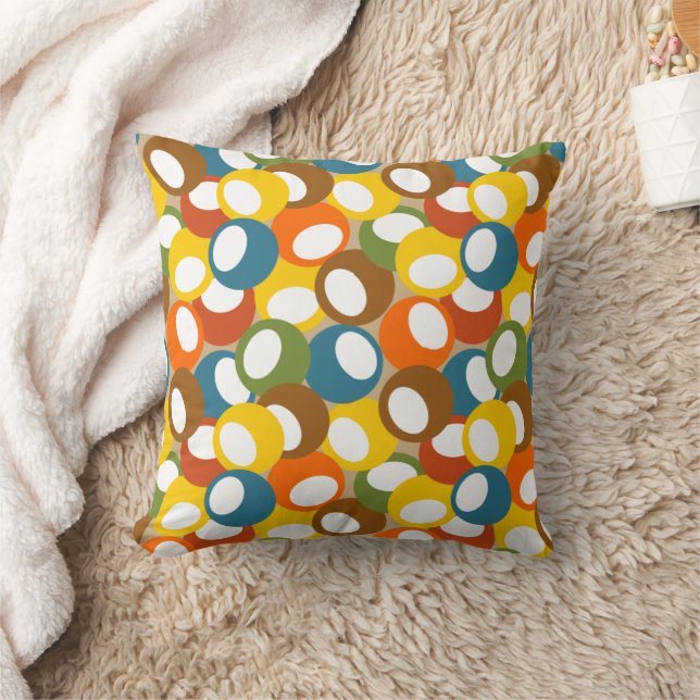 Olivenkreise der 1970er Jahre Kissen (Decke)