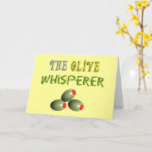 Olivenliebhaber spenden "The Olive Whisperer" Karte (Gelbe Blume)