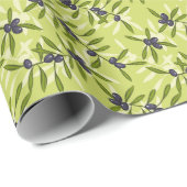 Olivenmuster Geschenkpapier (Rolleneckpunkt)
