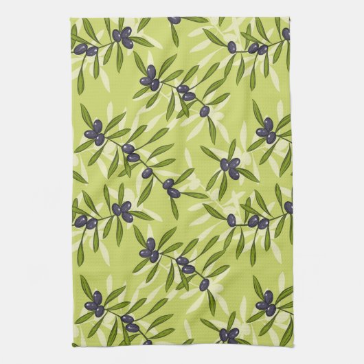 Olivenmuster Küchentuch (Vertikal)