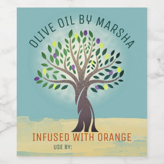 Olivenöl, aromatisiert, personalisiert, Zuhause Weinetikett (Einzelnes Label)