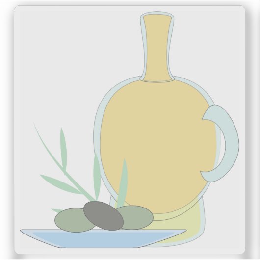 Olivenöl Aufkleber (Vorderseite)