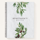 Olivenöl Blätter Griechische Insel Rezept Kochbuch Notizblock (Vorderseite)