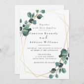 Olivenöl-Blätter, Grüne Hochzeit Einladung (Vorne/Hinten)