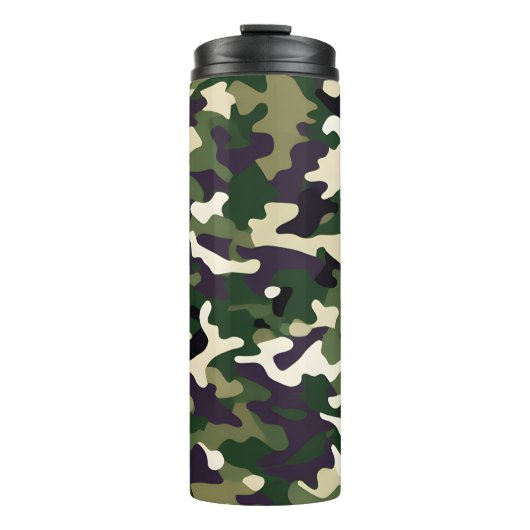 Olivenöl Camouflage Thermosbecher (Vorderseite)