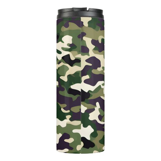 Olivenöl Camouflage Thermosbecher (Rückseite)