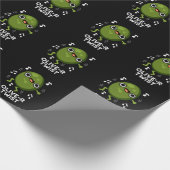 Olivenöl-Drehung Funny Fruit Olive Pun Dark BG Geschenkpapier (Ecke)