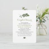 Olivenöl| Dusche für Paare Einladung (Stehend Vorderseite)