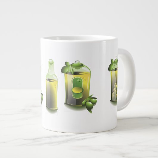 Olivenöl-EVOO für Koch Jumbo-Tasse (Vorderseite Rechts)