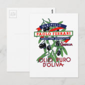 Olivenöl Ferrari Postkarte (Vorne/Hinten)