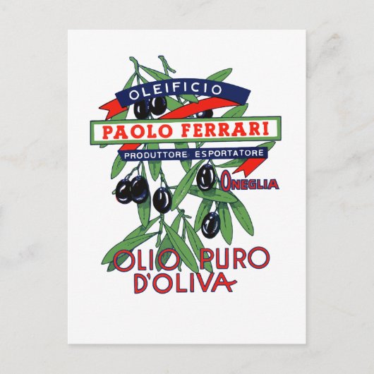 Olivenöl Ferrari Postkarte (Vorderseite)
