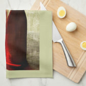 Olivenöl füllt Geschirrtuch ab (Viertel Falte)