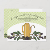 Olivenöl Kochbuch Kochkarte Postkarte (Vorne/Hinten)