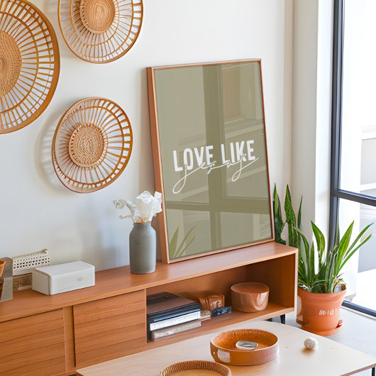 Olivenöl Liebe wie Jesus Christlich Poster