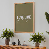 Olivenöl Liebe wie Jesus Christlich Poster