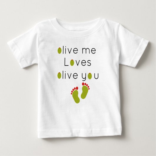 Olivenöl Lieben Olivenöl Olivenöl Ich Lieben Baby T-shirt (Vorderseite)
