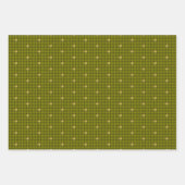 Olivenöl mit Gold Hahnentrittmuster Wrapping Paper Geschenkpapier Set (Vorderseite 3)