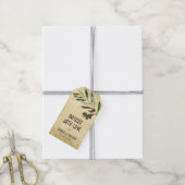 Olivenöl mit Liebe Rustikale Gastgeschenk Hochzeit Geschenkanhänger (Mit Garn)