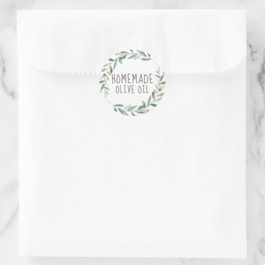 Olivenöl Runder Aufkleber (Tasche)