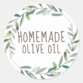 Olivenöl Runder Aufkleber (Vorderseite)