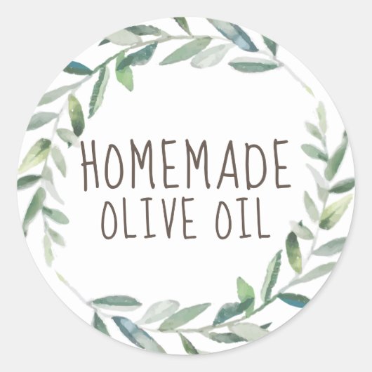 Olivenöl Runder Aufkleber (Vorderseite)