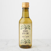 Olivenöl Rustikale Hochzeit inbegriffen mit Liebe  Weinetikett (Vorderseite)