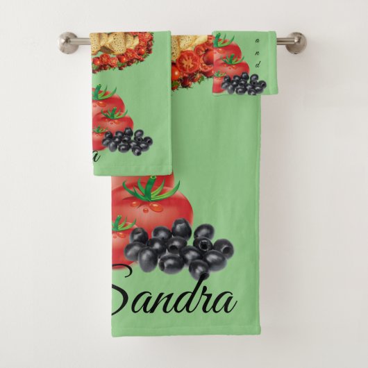 Olivenöl Tomate Brot Handtücher Badezimmer Handtuc (Insitu)