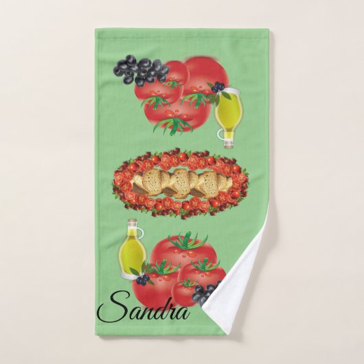 Olivenöl Tomate Brot Handtücher Badezimmer Handtuc (Handtuch)