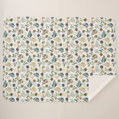 Olivenöl und Blätter Herbstmuster Sherpadecke (Vorderseite (Horizontal))