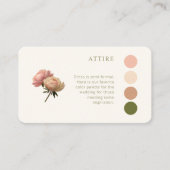 Olivenöl und Elfenbein | Rose Hochzeitskleid Code Begleitkarte (Vorderseite)