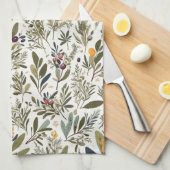 Olivenöl und Kräuter Minimal Elegante Personalisie Geschirrtuch (Viertel Falte)