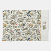 Olivenöl und Kräuter Minimal Elegante Personalisie Geschirrtuch (Horizontal)