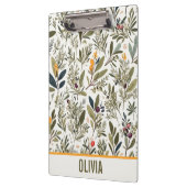 Olivenöl und Kräuter Minimal Elegante Personalisie Klemmbrett (Links)