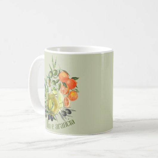 Olivenöl und Orange: Kaffeetasse (Vorderseite Links)