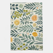 Olivenöl und Zitrusfrüchte Teetuch Geschirrtuch (Vertikal)