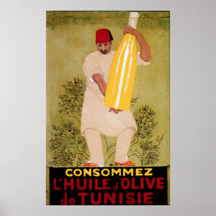 Olivenöl Vintage Lebensmittel und Kunst Poster