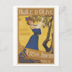 Olivenöl Vintage Werbeanzeige Postkarte