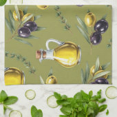 Olivenöl von Natasha Us Geschirrtuch (Gefaltet)