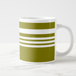 Olivenöl + Weißstreifen Geschenk Jumbo-Tasse