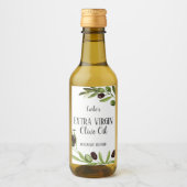 Olivenölflasche mit extra Jungfrau - Neuartiges Pr Weinetikett (Vorderseite)