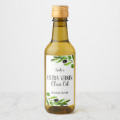 Olivenölflasche mit extra Jungfrau - Neuartiges Pr Weinetikett (Vorderseite)